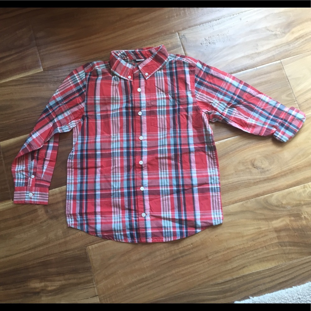 NWT Gymboree longsleeve red plaid button down